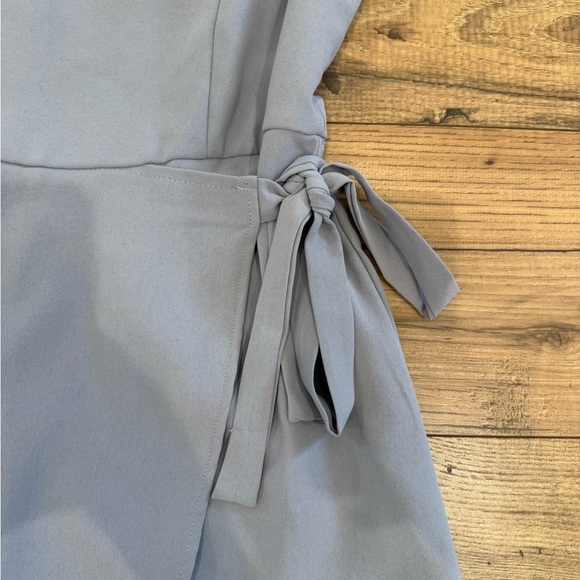 She + Sky Light Blue Sleeveless Romper - Picture 2 of 3